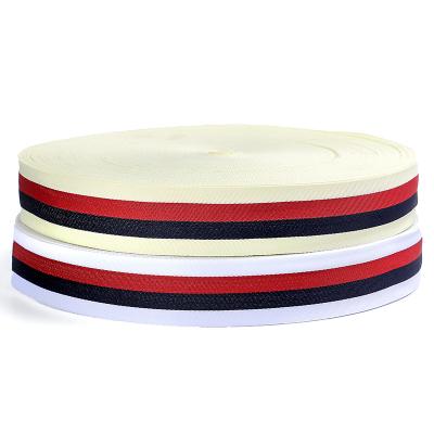 China Elastic Ribbon For Custom Polyester Jacquard Webbing Garment Luggage Multicolor Jacquard Ribbon for sale