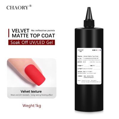 China Nail Art Beauty Hot Sale High Quality Soak Off Velvet Matte Top Coat UV Gel Nail Polish OEM/ODM for sale