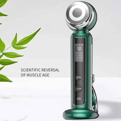 China Anti-Puffiness Korean Private Label Beauty Device Led Portable Multifunction RF EMS Facial Beauty Instrument Face Radio Frequency RF EMS Device for sale