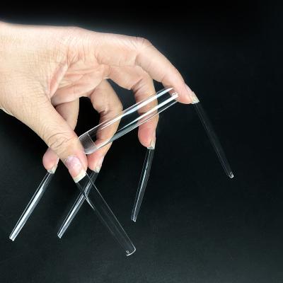 China Cover XXXXXL C Cover XXXXXL Super Ultrathin 69.6mm Acrylic French Half Curve Long Straight Clear Square Nail Tips For Nails Extension for sale