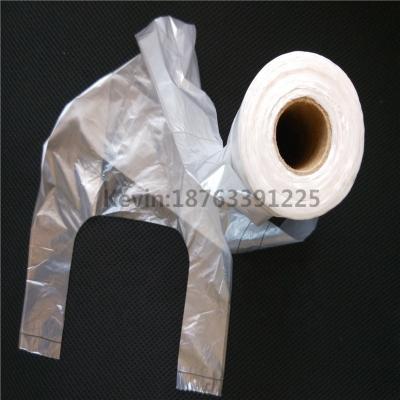 China Disposable plastic material and embossing surface handling clear plastic bags on roll for sale