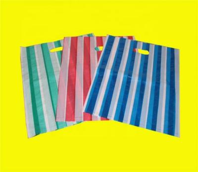 China Recyclable LDPE Die Cut Handle Bag / Punch Hole Polybag / Plastic Packing Bag for sale