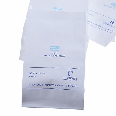 China Disposable Wholesale Medical Sterile Paper Packaging Bags Gusseted Sterilization Pouches for sale