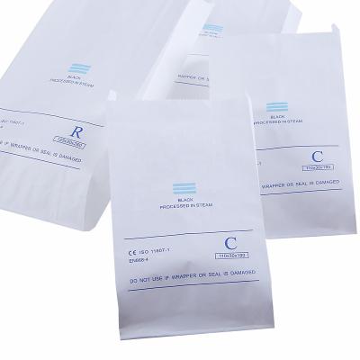 China Autoclave Disposable Medical Paper Bags Gusseted Sterilization Paper Pouch For Surgical Tools Packaging for sale