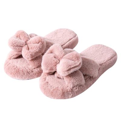 China Fashion trend autumn and winter household hairy slippers for women's bedroom warmth fashion cotton slippers for sale