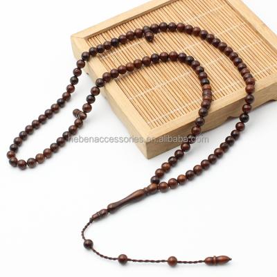 China Not Islam Beaded Rosary Small 5MM Holiday Decor Kokka Tesbih Necklace Kehribar Tespih 99 Custom Dyed Brown Religious Turkish Muslim Kuka for sale