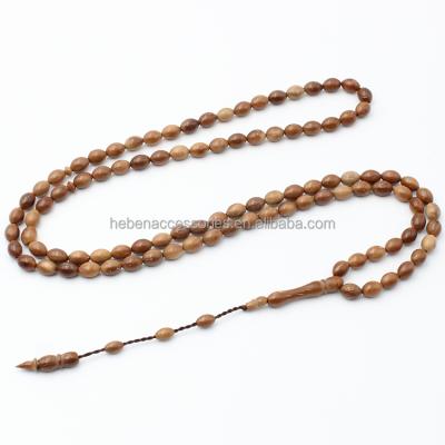 China Factory Custom Non Acrylic Wooden Bracelet Misbaha Prayer 99 Prayer Beads Arabic Religious Kuka Tasbih Beads Religious Necklace Original for sale