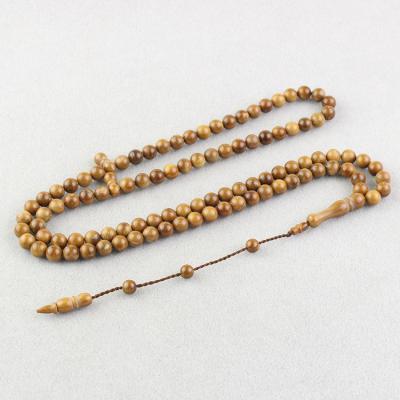 China Religious Fast Shipping Quality Kuka Tesbih Rosary Jewelry Necklace 7MM Natural Wood Muslim Tasbih Non Plastic Prayer Religious 99 Beads for sale