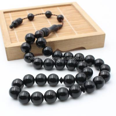 China Year Supply 10MM Religious Muslim Ramadan Event Decor Men Prayer Bead In Natural Wood Islam Tasbih Rosary 100% Kuka Ball Jewelry Necklace for sale