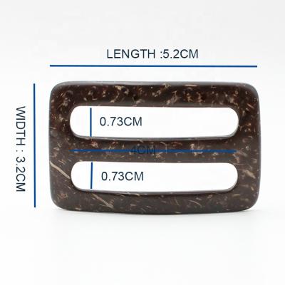 China Factory Custom Non Plastic Coconut Shell Square Round Buckle Nickel Free For Hat Overcoat Underwear Eco Belt Buckle For Clothes Accessories for sale