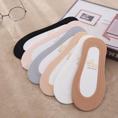 China QUICK DRY women 3D arch toe high heels thongs shallow mouth socks ice silk anti-slip invisible socks for sale