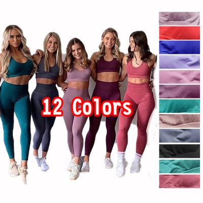 China Activewear Breathable Two Piece Women Set Yoga Bra And Leggings Camouflage Seamless Fitness Sports Gym Workout Yoga Set for sale