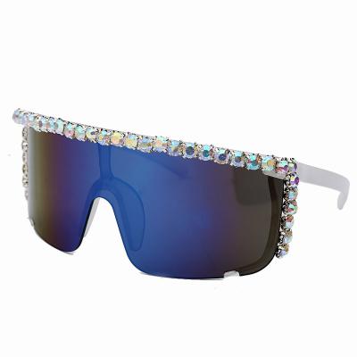 China Diamond Sunglasses Square Rhinestone Custom Logo Pc Men Sunglasses 2021 rimless sunglasses wholesale for sale