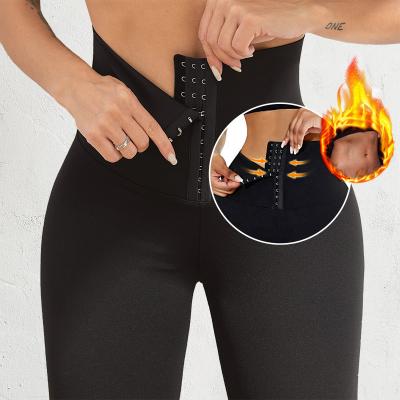 China Custom Logo Waist Trainer Breathable Pants Trainer Corset Women Neoprene Sauna FitnessTummy Control Waist Leggings For Weight Lose for sale