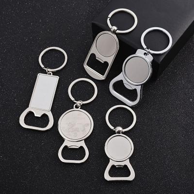 China Cheap Wholesale Bulk Metal Cheap Custom Sublimation Bottle Opener Promotion Gift Key Chain Blanks for sale