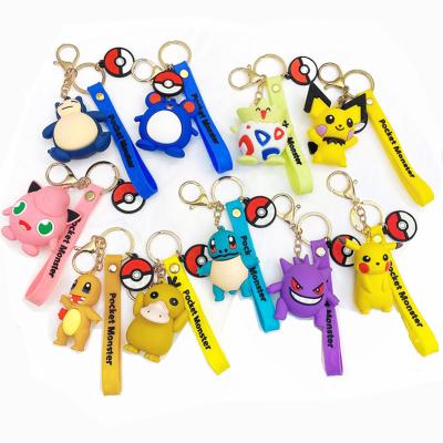 China Hot Custom Silicone 3d PVC Cartoon Soft Keychain Keychain Rubber Keychain Hot Sale Promotion Gift Chain Bracelet Anime Pocket Key Designer for sale