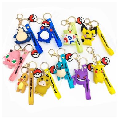 China Promotion Gift Hot New Product Soft Silicone 3d PVC Anime Cartoon Key Chain Custom High Quality Key Chain for sale