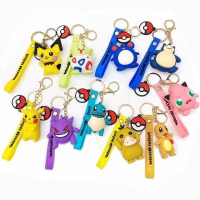 China Hot Cute Cartoon Anime Promotion Gift Sale PVC Key Chain 3d Soft Key Chain Wholesale High Quality Online for sale