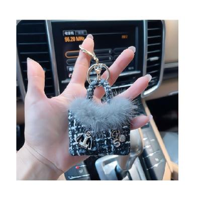 China 3d Key Chain Mini Mink Fashion Handbag Keychain Ladies Girl Promotion Of Craft Wholesale High Quality Cheap Car Gift for sale