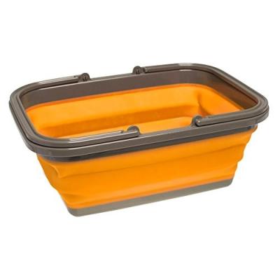 China Sustainable Collapsible Tub With Handle Outdoor Picnic Basket Portable Wash Basin for sale