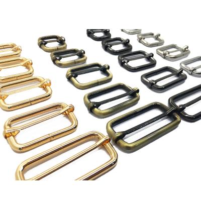 China Washable.eco-friendly.durable.nickel Hang Adjusting Sliding Webbing Adjustable Metal Free Buckles for Bags for sale