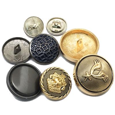 China Sewing Sterling Silver Shank Mens Metal Viable Custom Army Tape Chief Military Police Uniform Buttons 25Mm for sale