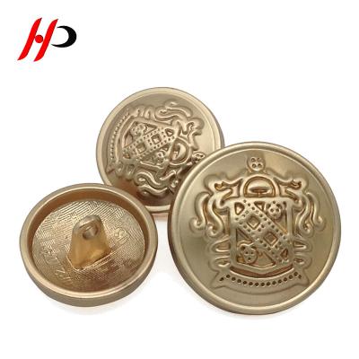 China Custom Metal Plating 18mm Dry Cleaning Nickel Leg Sewing Shirt Button Round Shiny Fancy Free Eco-Friendly Gold for sale