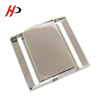 China 40Mm Nickel Free Silver Insert Strap Clip Metal Side Release Lock Buckle for sale