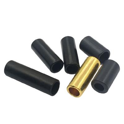 China Nickel Free Cylinder Shape Bell Gold Cord Locks Fastener Crimp Caps Jewelry Custom Blinds Cord End for sale