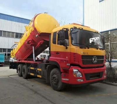 China Oilfield Hydraulic Lift Unload Tank 10000L Vacuum Sewage Suction Truck for sale