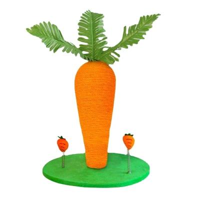 China Wholesale Viable Best Selling Cute Carrot Scratching Toys Cat Trees and Claws Pet Scratcher for sale