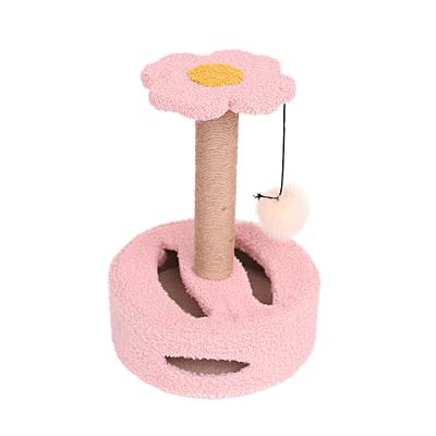 China Popular Sisal Blossom Cats Pine Tree Climbing Tower Cat Tree House Scratcher Eco-friendly for sale