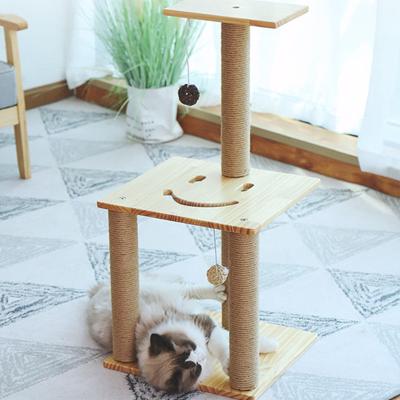 China Wholesale Price Cats All Solid Wood Jumping Climbing Season Platform Mail Cat Tree Tower for sale