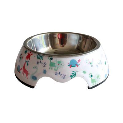 China Morden Sustainable Durable Popular Cute Colorful Stainless Steel Pet Bowls For Dogs And Cats for sale