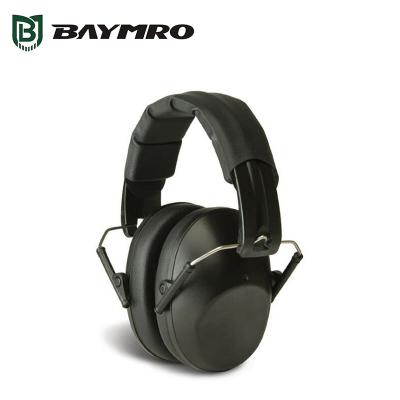 China Noisy Environment Electronic Ear Muffs Sound Amplification Hearing Protection Low-profile Folding Earmuff Black for sale