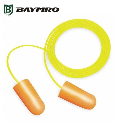 China Custom Retractable Noisy Environment Earplugs Band Slow Bounced Soft PU Foam Earplugs Earplugs for sale