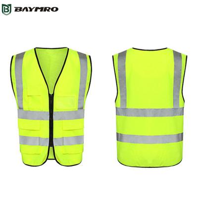 China Vis Work Reflective Clothing Surveyor Vest Safety LED High Visibility SNAP Vest Hi for sale