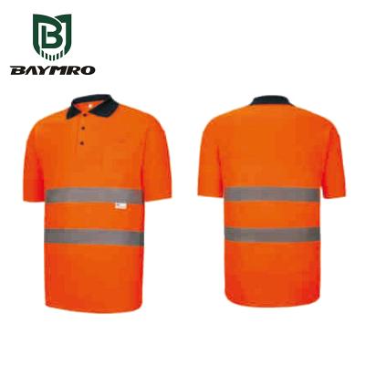 China High Visibility Round Reflective High Safety Systle Neck Treatment Wicking Visibility Reflective Vest for sale