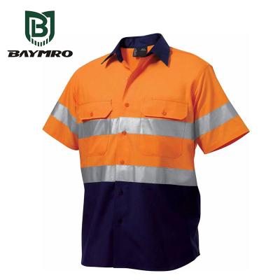 China High Vis Work Reflective Vest Reflective Vis Work T-shirt High Visibility Safety Reflective Vest Hi for sale