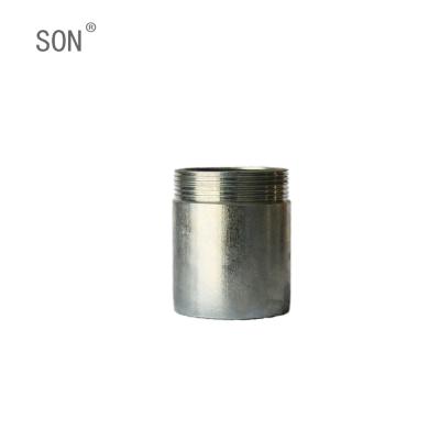 China Carbon Steel Galvanized Pipe Fittings For Construction Thread Pipe Nipples Equal for sale