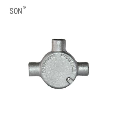 China Factory Supply Junction Box 3 Way Extension Box Hot Dipped Galvanized Pipe Fittings For Construction Other for sale