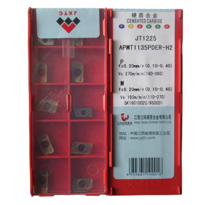 China JXTC APMT APMT1135PDER-H2 JT1225 Internal Rotation Milling Cutter Inserts CNC Cutting Tools for sale