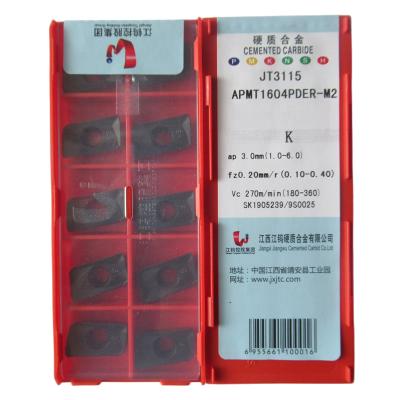 China JXTC APMT APMT1604PDER-M2 JT3115 Internal Rotation Milling Cutter Inserts CNC Cutting Tools for sale