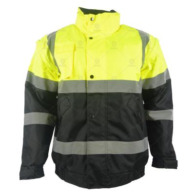 China Sale Winter Reflective Coat Water Proof High Visibility Construction Work Safety Hi Strength Waterproof Warm Jacket for sale