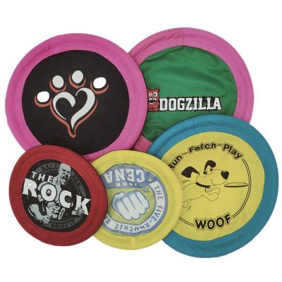 China Cool Wholesale Indestructible Frisbee Plush Manufacturer Cloth Chew Set Squeaky Dog Toys for sale