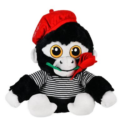 China Hot Sales Soft Fabric Supplier Cute Big Eyes Flower Monkey Stuffed Plush Animals Plush Toys for sale