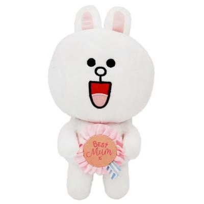 China Soft Hot Selling Cute Flower White Fabric Supplier Rabbit Stuffed Animals Plush Toys Rabbit for sale