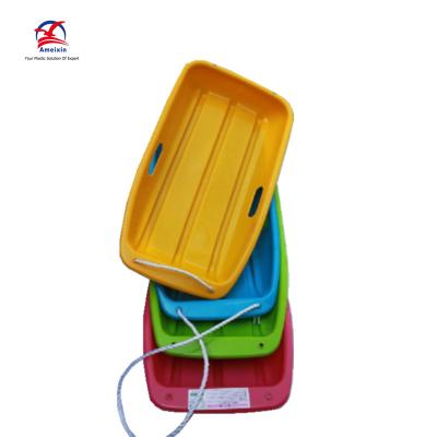 China OEM Custom Outdoor Winter Sport Plastic Kids Adult Ski Sleigh Sled Plastic Sledge Board Snow Mount Grass Plastic Boards Sand Slider for sale