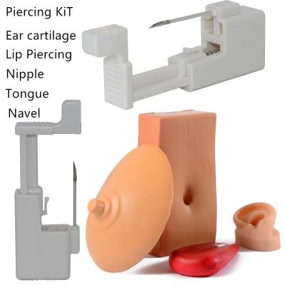 China NUORO CLASSIC Safe Sterilized Titanium Titanium Ear Piercing Gun Nipple Lip Tongue Kit For Ear Cartilage Belly Needle Jewelry Piercer G23 for sale