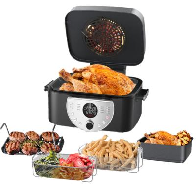 China Car Oilless Cooker XL 5-in-1 Air Fryer Smokeless Removable Non-Stick Roast Bake Pizza To Toast Grill and Dehydrate Dishes Electric Grill for sale